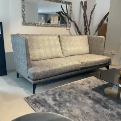 Bielefelder Werkstätten 2-Sitzer-Sofas|Sofa Polo Lounge Stoff BW-1769-191 Scott Fuß Schwarz Gebeizt