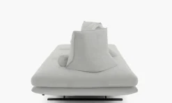 Ligne Roset 3-Sitzer-Sofas|Sofa Prado 3 Sitzer T120 Stoff Alcantara A Pearl Grau Gestell Lack Schwarz