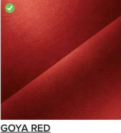 Ligne Roset 2-Sitzer-Sofas|Sofa Prado Großer 2 Sitzer T120 Stoff Alcantara A Goya Red Rot Gestell Lack Schwarz