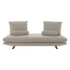 Ligne Roset 2-Sitzer-Sofas|Sofa Prado Großer 2 Sitzer T 100 Stoff Vidar FR Mastic Beige Gestell Lack Schwarz