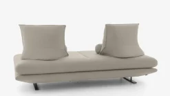 Ligne Roset 2-Sitzer-Sofas|Sofa Prado Großer 2 Sitzer T 100 Stoff Vidar FR Mastic Beige Gestell Lack Schwarz