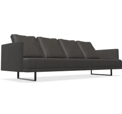 Walter Knoll Wohnlandschaften|Sofa Prime Time 490-30 Stoff Bogar Farbe Nightshade Kufen Aluminium Matt Pulverbeschichtet Schwarz