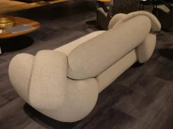 Leolux 2-Sitzer-Sofas|Sofa Pulla R16-B20 Bezug Stoff Hell-braun Füße Epoxy Charcoal Schwarz Grau Matt