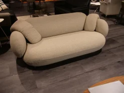 Leolux 2-Sitzer-Sofas|Sofa Pulla R16-B20 Bezug Stoff Hell-braun Füße Epoxy Charcoal Schwarz Grau Matt