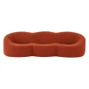 Ligne Roset 3-Sitzer-Sofas|Sofa Pumpkin 3 Sitzer Stoff Coda FR Brique Noir Rot Mit Sockel