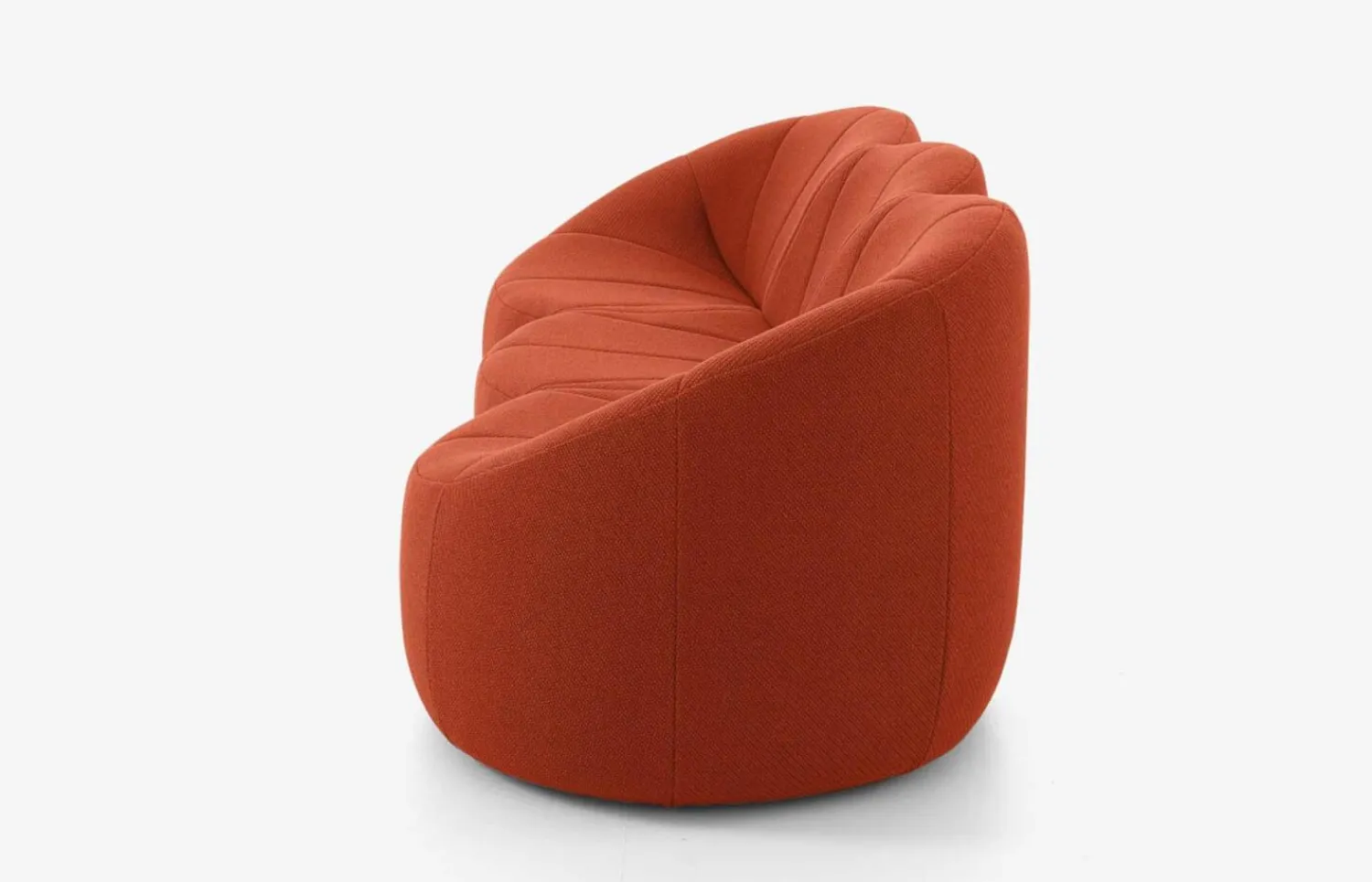 Ligne Roset 3-Sitzer-Sofas|Sofa Pumpkin 3 Sitzer Stoff Coda FR Brique Noir Rot Mit Sockel