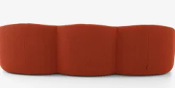 Ligne Roset 3-Sitzer-Sofas|Sofa Pumpkin 3 Sitzer Stoff Coda FR Brique Noir Rot Mit Sockel