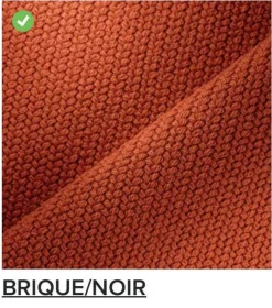 Ligne Roset 3-Sitzer-Sofas|Sofa Pumpkin 3 Sitzer Stoff Coda FR Brique Noir Rot Mit Sockel