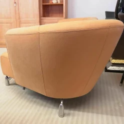 Leolux 2-Sitzer-Sofas|Sofa Pupilla Leder Coral Mit Longchair