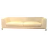 B&B Italia 2-Sitzer-Sofas|Sofa Ray Bezug Stoff Adria Ecru 2521102 Beige Füße Nickel Bronzefarben Lackiert Inklusive Kissen