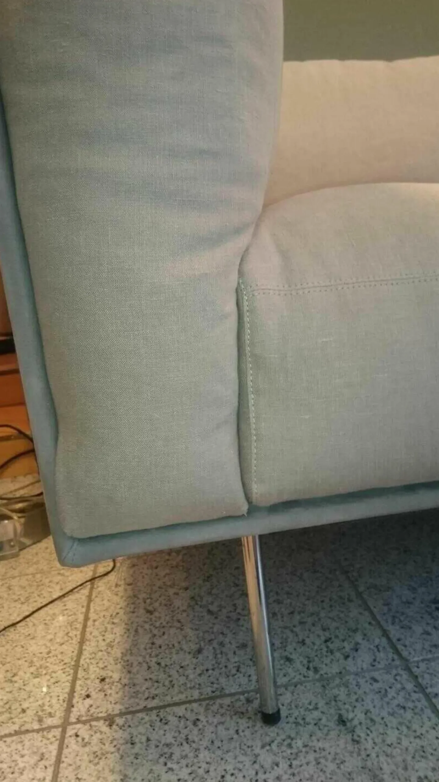 Living Divani 3-Sitzer-Sofas|Sofa Rod 240 Leder Nubuk Brend Top 3 Beige mit 2 Kissen