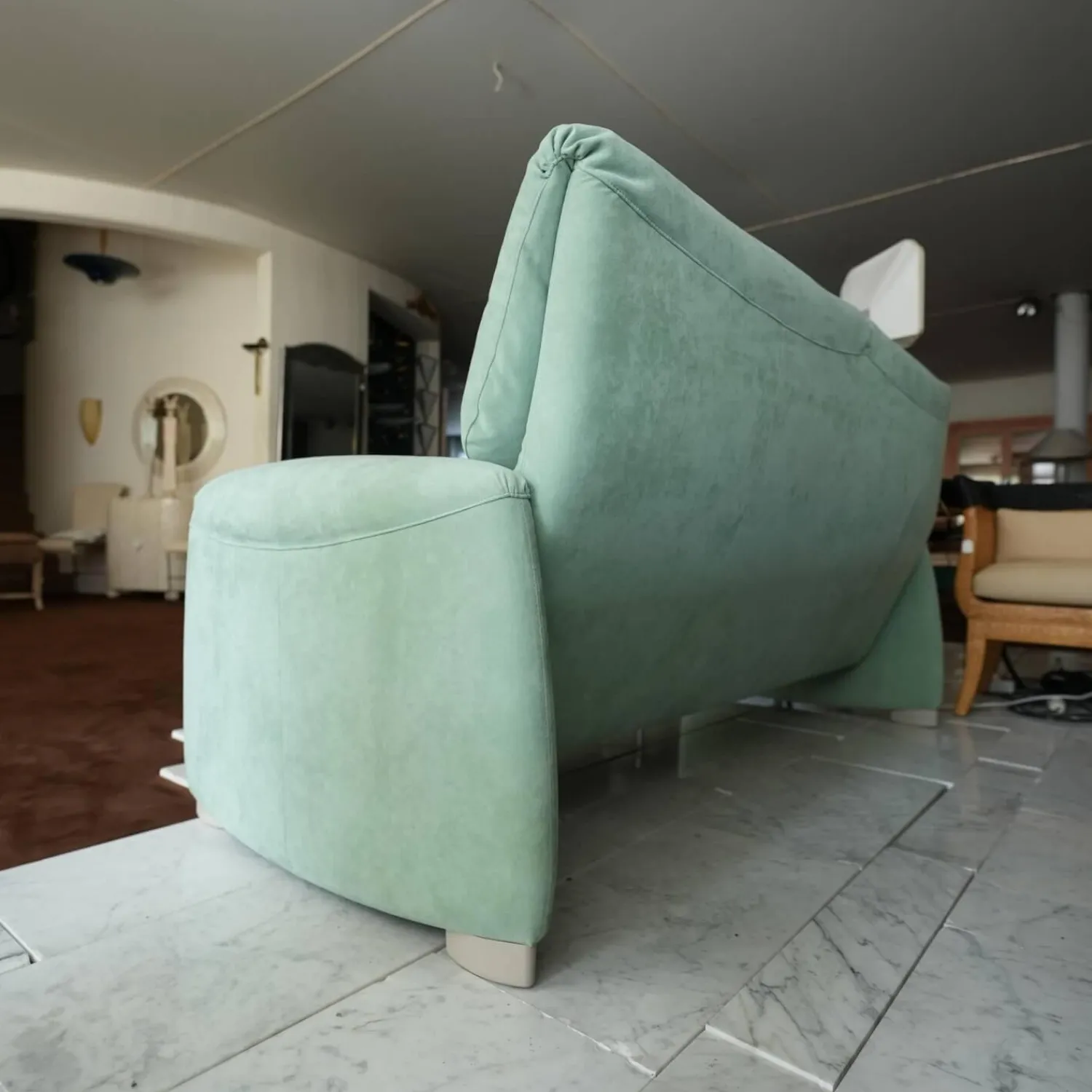 Leolux 2-Sitzer-Sofas|Sofa Ronchamp Bezug Alcantara 2156 Grün