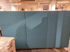 Signet 3-Sitzer-Sofas|Sofa Room Art Stoff Lana Petrol Blau Fuß Aluminium Rund Inklusive 2 Spitzkissen