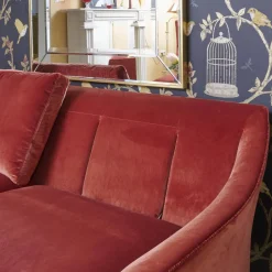 Bielefelder Werkstätten 2-Sitzer-Sofas|Sofa Saloni 135 3001 Stoff City Velvet CA 7832 063 Mit Keder Füßen Schwarz Inklusive Kopfstütze Und Kissen