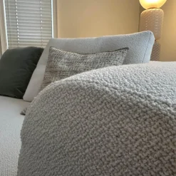 Cassina Ecksofas|Sofa Sengu Bold 565 A2 Stoff L Look Bianco Beige Weiß Mit Halbinsel Links Und Rückenkissen