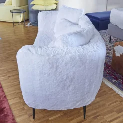 Sophisticated Living 2-Sitzer-Sofas|Sofa Serenity 2 Sitzer mit Fellbezug Saluki weiß