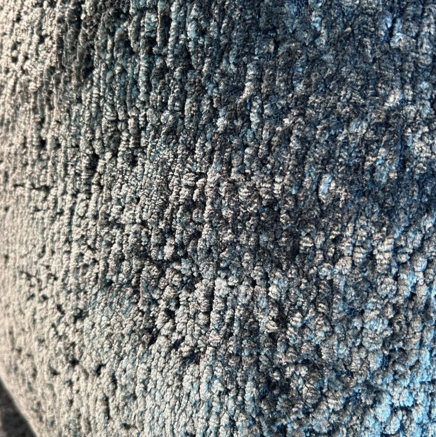 Edra 3-Sitzer-Sofas|Sofa Sherazade Stoff T Soft Nest 8210 Dunkelgrau Füße Kunststoff Schwarz