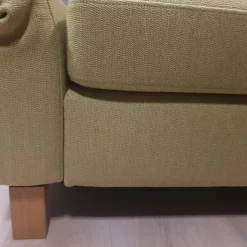Wolkenweich 2-Sitzer-Sofas|Sofa Sirio Stoff Arco Schurwolle Kiwi Grün Gelb Holzkufen Eiche geölt