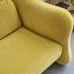 Brühl 2-Sitzer-Sofas|Sofa 2-Sitzer Bongo Bay Stoff 4490 Farbe 75 Gelb Inklusive 2 Kissen