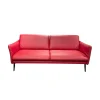 himolla 2-Sitzer-Sofas|Sofa 2-Sitzer Waldkirchen R Leder 33 Longlife Soft Chianti Rot Gestell Metall Anthrazit Pulverbeschichtet