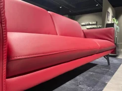 himolla 2-Sitzer-Sofas|Sofa 2-Sitzer Waldkirchen R Leder 33 Longlife Soft Chianti Rot Gestell Metall Anthrazit Pulverbeschichtet