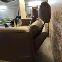 Intertime 2-Sitzer-Sofas|Sofa Smart Bezug Leder Rancho Tobacco Braun Flachstahlfuß Chrom Glanz Mit Schwenkbaren Armteilen