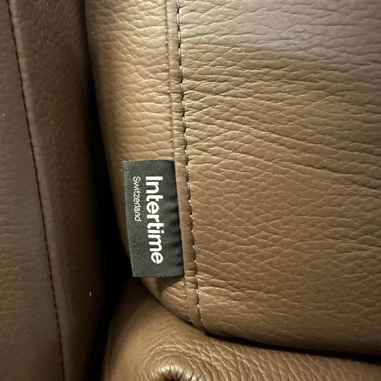 Intertime 2-Sitzer-Sofas|Sofa Smart Bezug Leder Rancho Tobacco Braun Flachstahlfuß Chrom Glanz Mit Schwenkbaren Armteilen