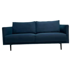 freistil Rolf Benz 2-Sitzer-Sofas|Sofa Sob 133/202 Stoff 4097 Grünblau Stahlfuß Massiv Schwarz