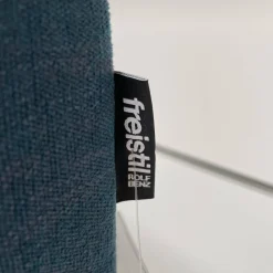 freistil Rolf Benz 2-Sitzer-Sofas|Sofa Sob 133/202 Stoff 4097 Grünblau Stahlfuß Massiv Schwarz