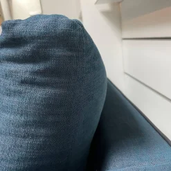 freistil Rolf Benz 2-Sitzer-Sofas|Sofa Sob 133/202 Stoff 4097 Grünblau Stahlfuß Massiv Schwarz