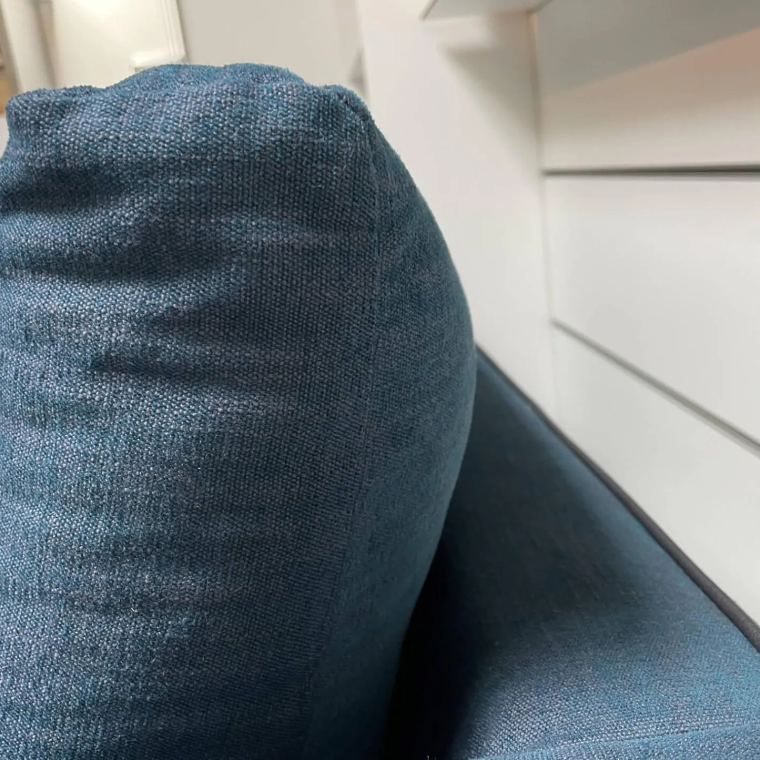 freistil Rolf Benz 2-Sitzer-Sofas|Sofa Sob 133/202 Stoff 4097 Grünblau Stahlfuß Massiv Schwarz