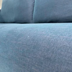 freistil Rolf Benz 2-Sitzer-Sofas|Sofa Sob 133/202 Stoff 4097 Grünblau Stahlfuß Massiv Schwarz