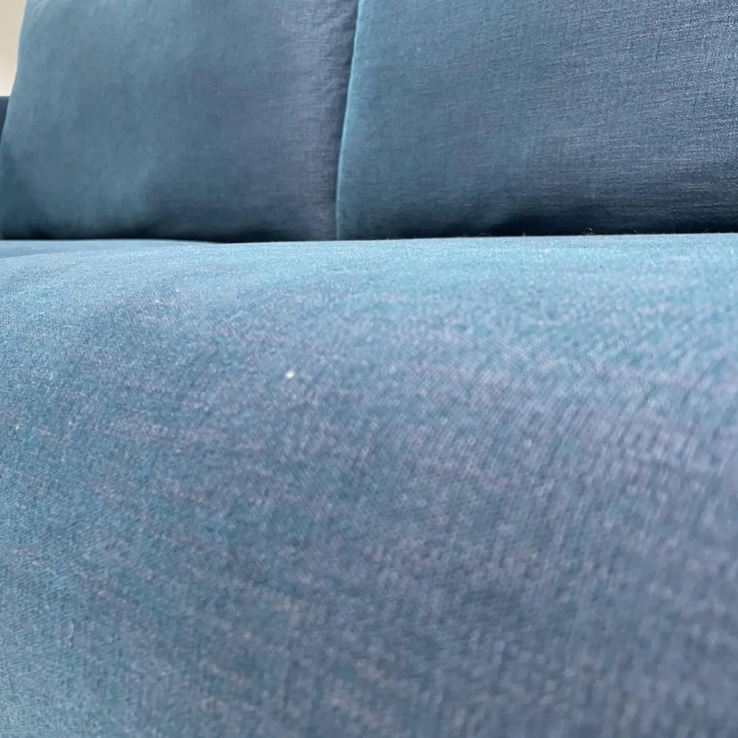 freistil Rolf Benz 2-Sitzer-Sofas|Sofa Sob 133/202 Stoff 4097 Grünblau Stahlfuß Massiv Schwarz