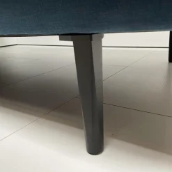 freistil Rolf Benz 2-Sitzer-Sofas|Sofa Sob 133/202 Stoff 4097 Grünblau Stahlfuß Massiv Schwarz