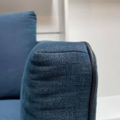 freistil Rolf Benz 2-Sitzer-Sofas|Sofa Sob 133/202 Stoff 4097 Grünblau Stahlfuß Massiv Schwarz