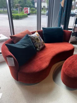 Bullfrog 2-Sitzer-Sofas|Sofa Sofia Stoff Smoothie Rostbraun 15 28 Füße Metall Schwarz Pulverbeschichtet