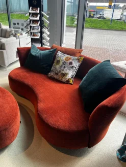 Bullfrog 2-Sitzer-Sofas|Sofa Sofia Stoff Smoothie Rostbraun 15 28 Füße Metall Schwarz Pulverbeschichtet