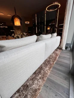 Flexform 3-Sitzer-Sofas|Sofa Softdream Stoff Crem Hellgrau Mix Inklusive Kissen