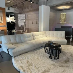 IP Design Ecksofas|Sofa Soulmate Stoff Zoey 171 Creme Beige Gestell Massivholz Füße Kunststoff Schwarz