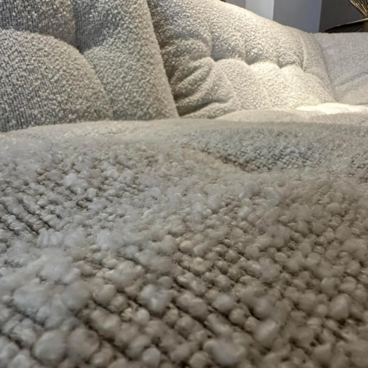 IP Design Ecksofas|Sofa Soulmate Stoff Zoey 171 Creme Beige Gestell Massivholz Füße Kunststoff Schwarz