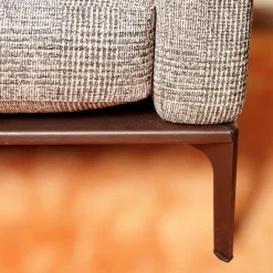 Bielefelder Werkstätten 2-Sitzer-Sofas|Sofa Spirit 2 92,5 Stoff Scott BW 1769 292 Grau Beige Füße Metall