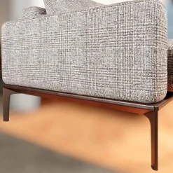 Bielefelder Werkstätten 2-Sitzer-Sofas|Sofa Spirit 2 92,5 Stoff Scott BW 1769 292 Grau Beige Füße Metall