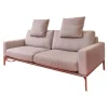 Bielefelder Werkstätten 2-Sitzer-Sofas|Sofa Spirit Bezug Mara 1763 181 Grau Chromfüße Und Holzsockel In Taupe mit 2 Kissen