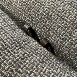 Bielefelder Werkstätten 2-Sitzer-Sofas|Sofa Spirit Stoff Carlucci True Soul 1570 024 Grau Blende Leder Provence Negro Schwarz Metallfuß Bronze Schwarz Mit Hocker