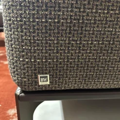 Bielefelder Werkstätten 2-Sitzer-Sofas|Sofa Spirit Stoff Carlucci True Soul 1570 024 Grau Blende Leder Provence Negro Schwarz Metallfuß Bronze Schwarz Mit Hocker