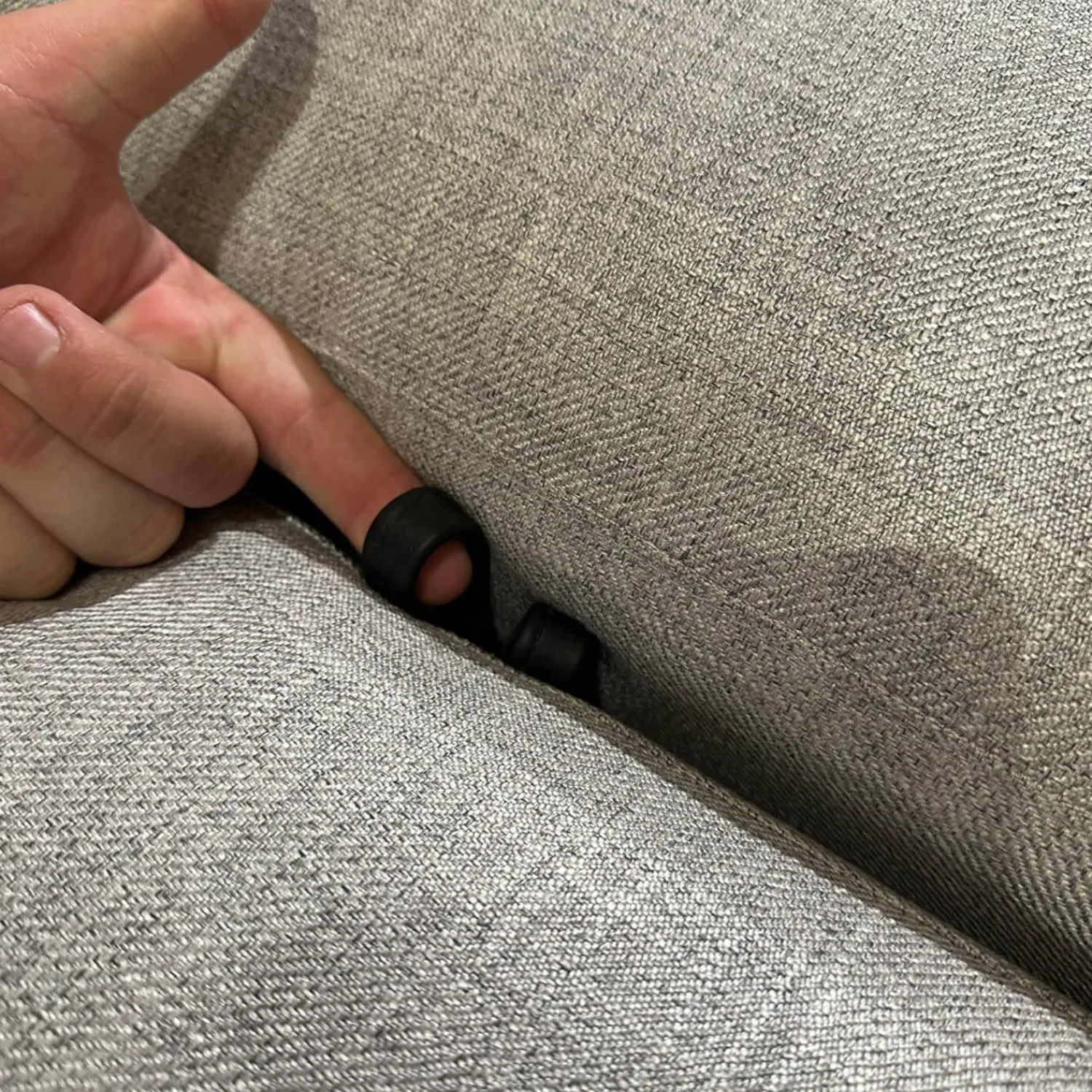 Bielefelder Werkstätten 2-Sitzer-Sofas|Sofa Spirit Stoff JAB Xantos 1 1362 093 Grau Gestell Platingrau Lackiert Metallfuß Chrom Mit Rückenverstellung Und Kissen