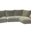 Edra Ecksofas|Sofa Standard Stoff T 8563 Grün Grau Gestell Mit Stoff Bezogen