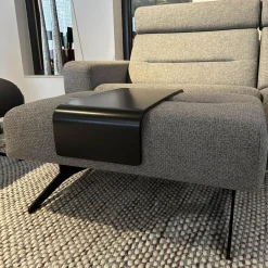 Stressless 2-Sitzer-Sofas|Sofa Stella Bezug Stoff Erica 596 Grey 12 Grau Gestell Metall Schwarz Inklusive Zwei Kopfstützen