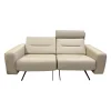 Stressless 2-Sitzer-Sofas|Sofa Stella 2-Sitzer Leder Paloma Fog Beige Armlehne S1 Breit Stahlkufe Schwarz Matt