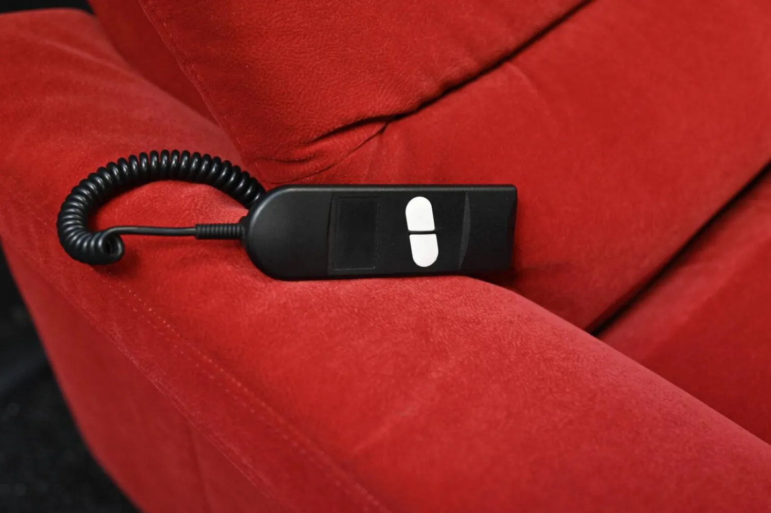 Creativ Polska Ecksofas|Sofa Stoff Nanova Terracotta Denise II mit Elektrischer Relaxfunktion und Drehecke